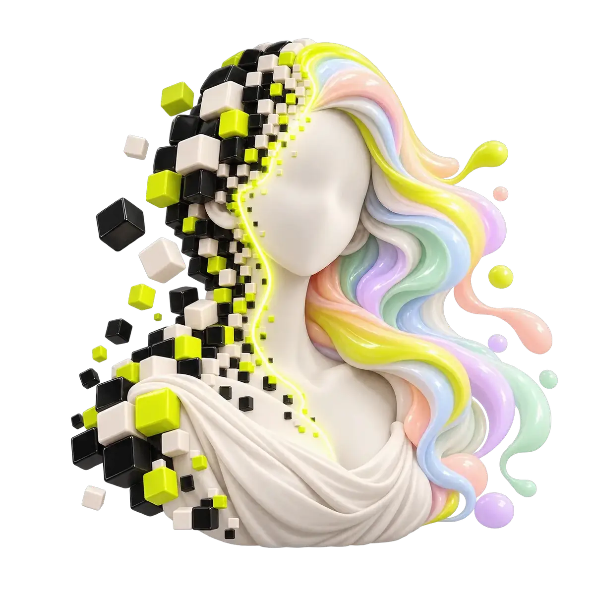The Pingmuse muse: half pixels, half paint