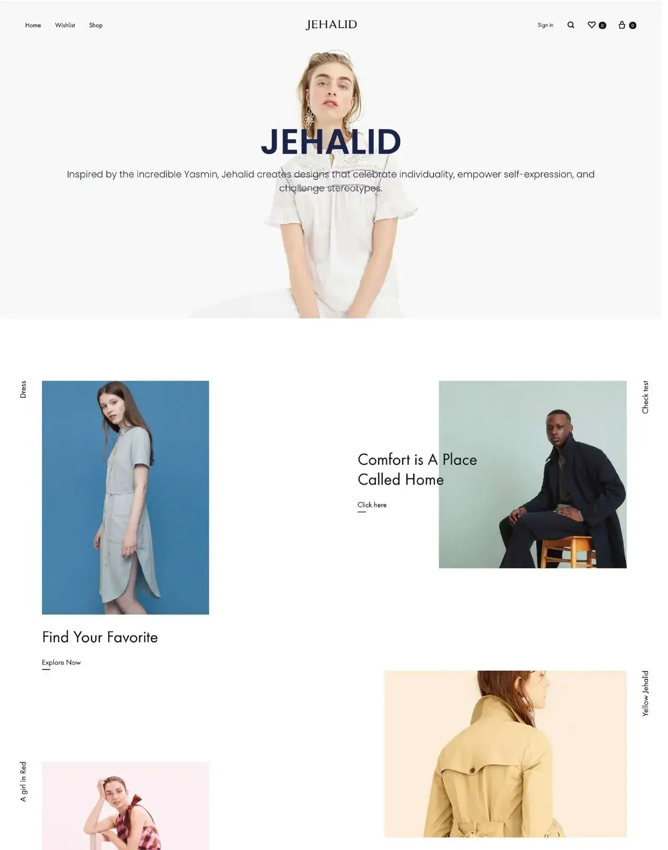 Store, editorial homepage