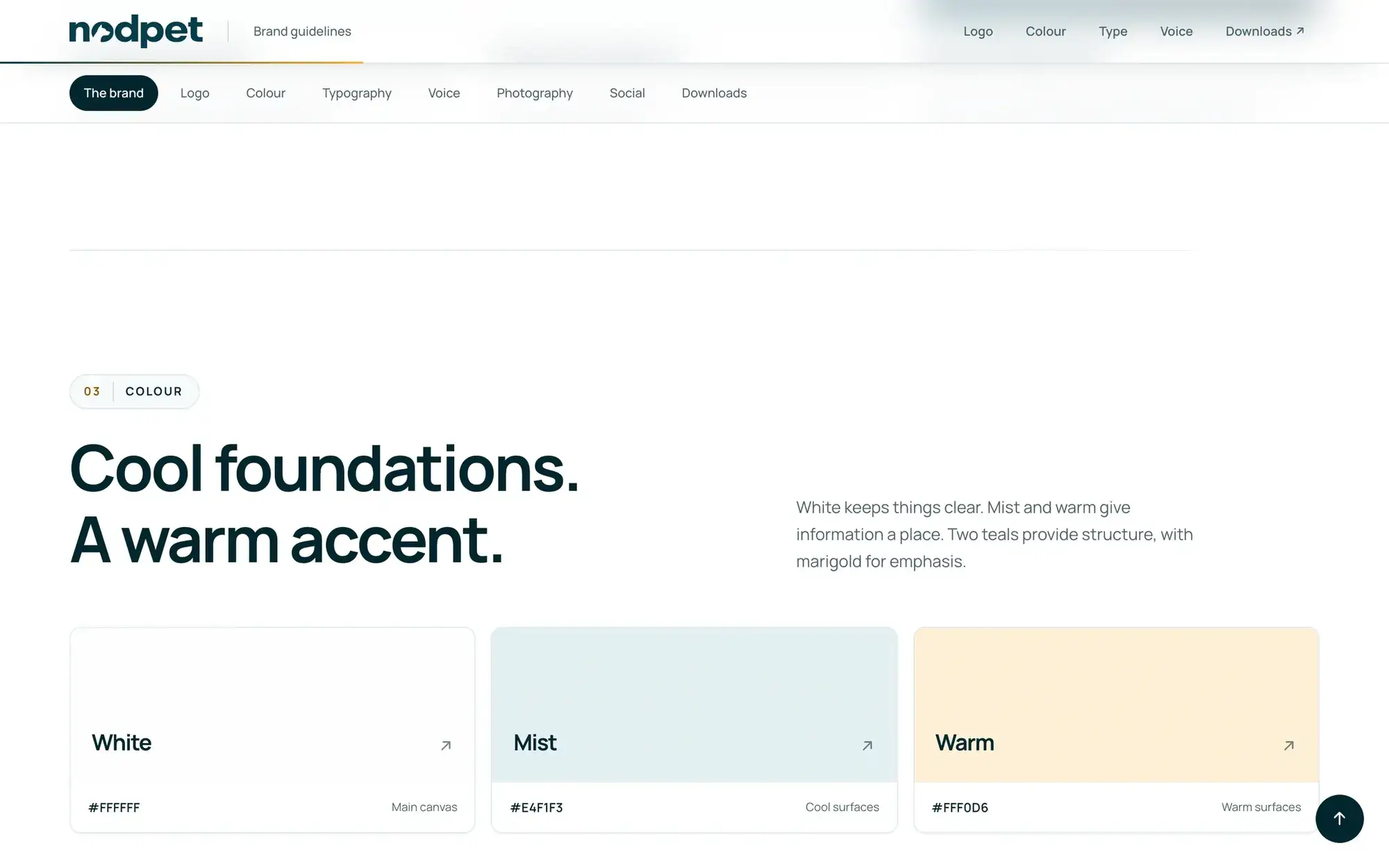 Colour: cool foundations, a warm accent